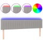 vidaXL Cabecero con LED de tela gris claro 160x5x78/88 cm vidaXL Cabecero con LED de tela gris claro 160x5x78/88 cm