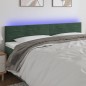 vidaXL Cabecero con LED de terciopelo verde oscuro 200x5x78/88 cm vidaXL Cabecero con LED de terciopelo verde oscuro 200x5x78/88 cm