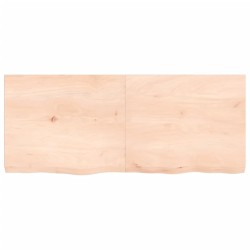 vidaXL Estante de pared madera maciza roble sin tratar 120x50x(2-6) cm