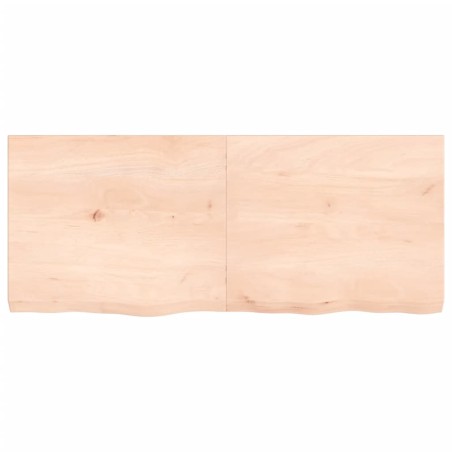 vidaXL Estante de pared madera maciza roble sin tratar 120x50x(2-6) cm
