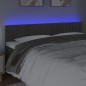 vidaXL Cabecero con LED de terciopelo gris oscuro 180x5x78/88 cm vidaXL Cabecero con LED de terciopelo gris oscuro 180x5x78/88 cm