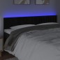 vidaXL Cabecero con LED de terciopelo negro 200x5x78/88 cm