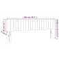 vidaXL Cabecero con LED de terciopelo negro 200x5x78/88 cm