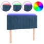 vidaXL Cabecero con LED de terciopelo azul 100x5x78/88 cm vidaXL Cabecero con LED de terciopelo azul 100x5x78/88 cm