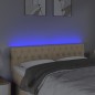vidaXL Cabecero con LED de tela color crema 144x7x78/88 cm vidaXL Cabecero con LED de tela color crema 144x7x78/88 cm