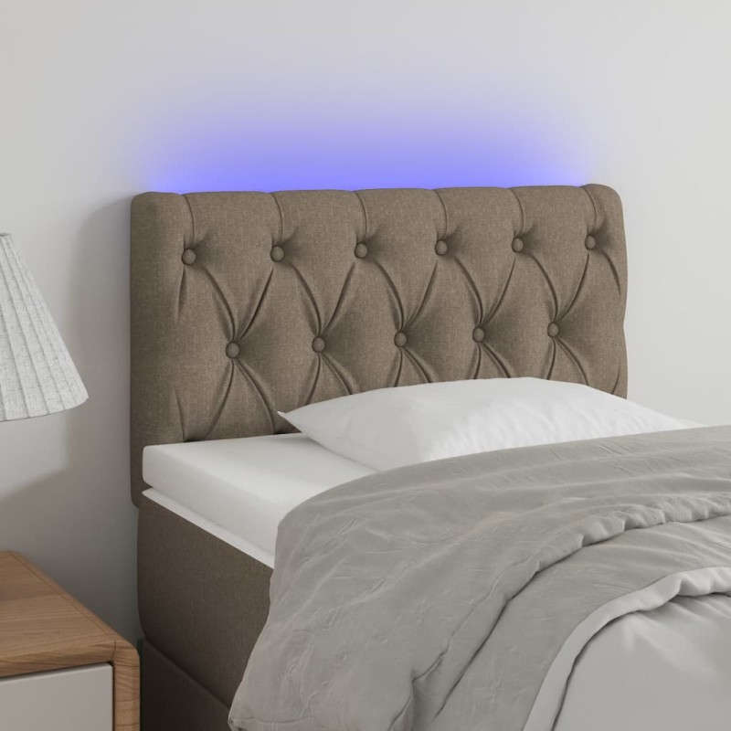 vidaXL Cabecero con LED de tela gris taupe 80x7x78/88 cm vidaXL Cabecero con LED de tela gris taupe 80x7x78/88 cm
