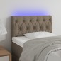 vidaXL Cabecero con LED de tela gris taupe 80x7x78/88 cm vidaXL Cabecero con LED de tela gris taupe 80x7x78/88 cm