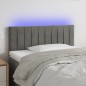 vidaXL Cabecero con LED de terciopelo gris claro 80x5x78/88 cm vidaXL Cabecero con LED de terciopelo gris claro 80x5x78/88 cm