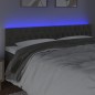 vidaXL Cabecero con LED de terciopelo gris oscuro 200x7x78/88 cm vidaXL Cabecero con LED de terciopelo gris oscuro 200x7x78/88 cm