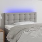vidaXL Cabecero con luces LED de tela gris claro 80x5x78/88 cm vidaXL Cabecero con luces LED de tela gris claro 80x5x78/88 cm