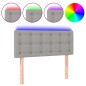 vidaXL Cabecero con luces LED de tela gris claro 80x5x78/88 cm vidaXL Cabecero con luces LED de tela gris claro 80x5x78/88 cm