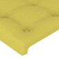 vidaXL Cabecero con LED de tela verde 100x5x78/88 cm