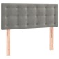 vidaXL Cabecero con LED de terciopelo gris claro 80x5x78/88 cm