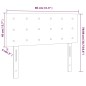 vidaXL Cabecero con LED de terciopelo gris claro 80x5x78/88 cm