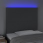 vidaXL Cabecero con luces LED tela gris oscuro 90x5x118/128 cm vidaXL Cabecero con luces LED tela gris oscuro 90x5x118/128 cm