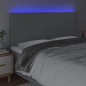 vidaXL Cabecero con luces LED tela gris claro 160x5x118/128 cm vidaXL Cabecero con luces LED tela gris claro 160x5x118/128 cm