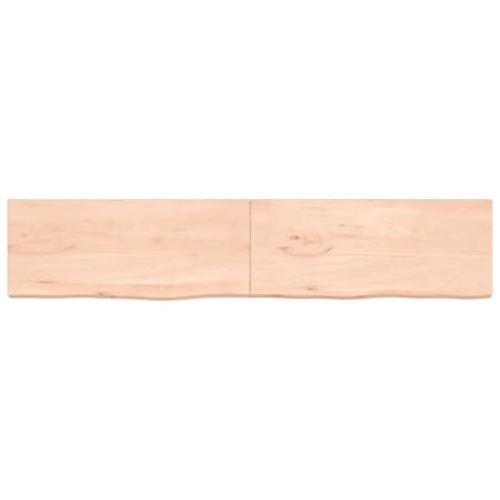 vidaXL Estante de pared madera maciza roble sin tratar 200x40x(2-4) cm