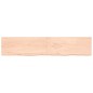 vidaXL Estante de pared madera maciza roble sin tratar 200x40x(2-4) cm vidaXL Estante de pared madera maciza roble sin tratar 200x40x(2-4) cm