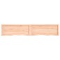 vidaXL Estante de pared madera maciza roble sin tratar 200x40x(2-4) cm vidaXL Estante de pared madera maciza roble sin tratar 200x40x(2-4) cm