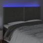 vidaXL Cabecero con luces LED terciopelo gris oscuro 160x5x118/128 cm vidaXL Cabecero con luces LED terciopelo gris oscuro 160x5x118/128 cm