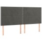 vidaXL Cabecero con luces LED terciopelo gris oscuro 160x5x118/128 cm vidaXL Cabecero con luces LED terciopelo gris oscuro 160x5x118/128 cm