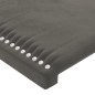 vidaXL Cabecero con luces LED terciopelo gris oscuro 160x5x118/128 cm vidaXL Cabecero con luces LED terciopelo gris oscuro 160x5x118/128 cm