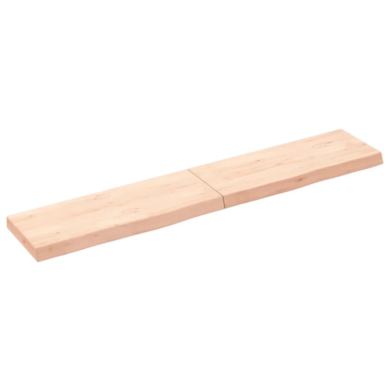 vidaXL Estante de pared madera maciza roble sin tratar 160x30x(2-6) cm vidaXL Estante de pared madera maciza roble sin tratar 160x30x(2-6) cm