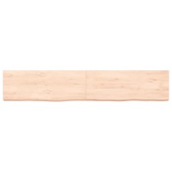 vidaXL Estante de pared madera maciza roble sin tratar 160x30x(2-6) cm