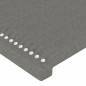 vidaXL Cabecero con luces LED tela gris oscuro 100x5x118/128 cm vidaXL Cabecero con luces LED tela gris oscuro 100x5x118/128 cm
