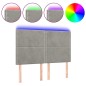 vidaXL Cabecero con luces LED terciopelo gris claro 144x5x118/128 cm vidaXL Cabecero con luces LED terciopelo gris claro 144x5x118/128 cm