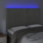 vidaXL Cabecero con luces LED terciopelo gris claro 144x5x118/128 cm vidaXL Cabecero con luces LED terciopelo gris claro 144x5x118/128 cm