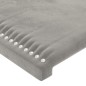 vidaXL Cabecero con luces LED terciopelo gris claro 144x5x118/128 cm vidaXL Cabecero con luces LED terciopelo gris claro 144x5x118/128 cm