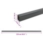 vidaXL Postes de valla de jardín 10 uds acero gris 220 cm vidaXL Postes de valla de jardín 10 uds acero gris 220 cm
