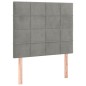 vidaXL Cabecero con luces LED terciopelo gris claro 90x5x118/128 cm vidaXL Cabecero con luces LED terciopelo gris claro 90x5x118/128 cm