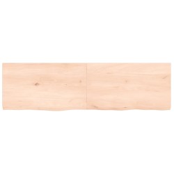 vidaXL Estante de pared madera maciza roble sin tratar 140x40x(2-4) cm
