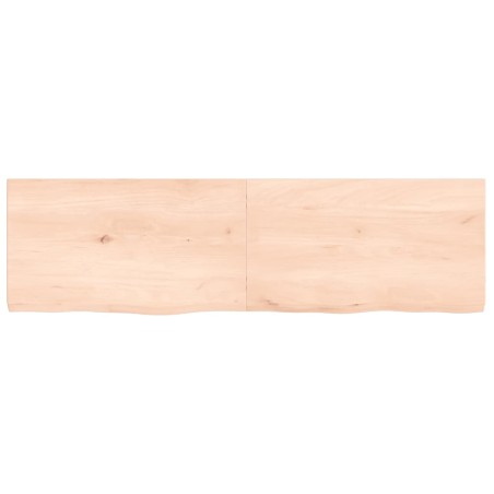 vidaXL Estante de pared madera maciza roble sin tratar 140x40x(2-4) cm
