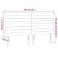 vidaXL Cabecero con luces LED tela gris taupe 200x5x118/128 cm