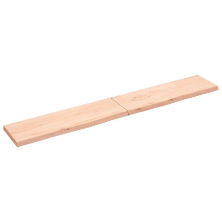vidaXL Estante de pared madera maciza roble sin tratar 200x30x(2-4) cm