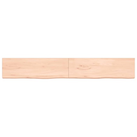 vidaXL Estante de pared madera maciza roble sin tratar 200x30x(2-4) cm