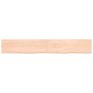 vidaXL Estante de pared madera maciza roble sin tratar 200x30x(2-4) cm vidaXL Estante de pared madera maciza roble sin tratar 200x30x(2-4) cm