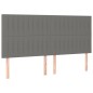 vidaXL Cabecero con luces LED tela gris oscuro 180x5x118/128 cm vidaXL Cabecero con luces LED tela gris oscuro 180x5x118/128 cm