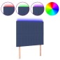 vidaXL Cabecero con luces LED tela azul 80x5x118/128 cm vidaXL Cabecero con luces LED tela azul 80x5x118/128 cm
