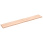 vidaXL Estante de pared madera maciza roble sin tratar 220x30x(2-4) cm