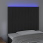 vidaXL Cabecero con luces LED terciopelo negro 80x5x118/128 cm vidaXL Cabecero con luces LED terciopelo negro 80x5x118/128 cm
