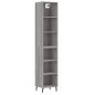 vidaXL Aparador alto madera contrachapada gris Sonoma 34,5x32,5x180 cm vidaXL Aparador alto madera contrachapada gris Sonoma 34,5x32,5x180 cm