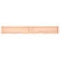 vidaXL Estante de pared madera maciza roble sin tratar 220x30x(2-4) cm