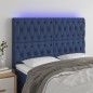 vidaXL Cabecero con luces LED tela azul 160x7x118/128 cm vidaXL Cabecero con luces LED tela azul 160x7x118/128 cm