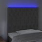 vidaXL Cabecero con luces LED terciopelo gris oscuro 100x7x118/128 cm vidaXL Cabecero con luces LED terciopelo gris oscuro 100x7x118/128 cm