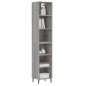 vidaXL Aparador alto madera contrachapada gris Sonoma 34,5x32,5x180 cm vidaXL Aparador alto madera contrachapada gris Sonoma 34,5x32,5x180 cm