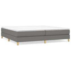 vidaXL Estructura de cama box spring tela gris oscuro 200x200 cm